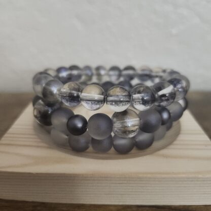 3 Piece Mixed Gray Bracelet Stack - Image 5